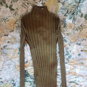Topshop Olive Green Turtleneck Sweater